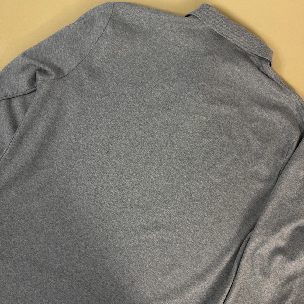 Polo Ralph Lauren Mens Large Tall Grey Long Sleeve Mesh Polo Shirt Classic Fit L - Picture 2 of 10